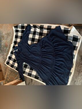 Navy Tiered Maxi Dress